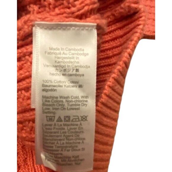 J Crew Cotton Cable Knit Crewneck Fisherman Sweater in Heather Pink Size XL - Picture 9 of 16